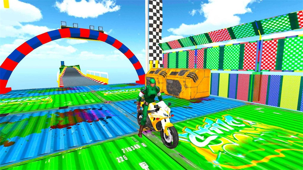 超级坡道摩托车特技3D游戏最新版