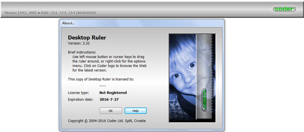 Desktop Ruler(虚拟标尺软件) V3.32 