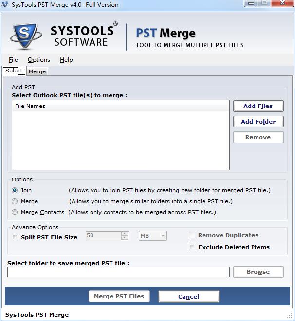 SysTools PST Merge