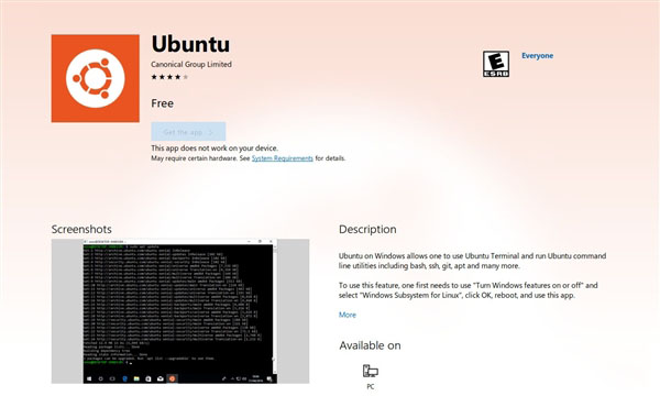 Ubuntu赫然进驻Windows 10商店