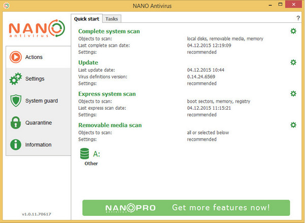 NANO Antivirus官方版 V1.0.134.2