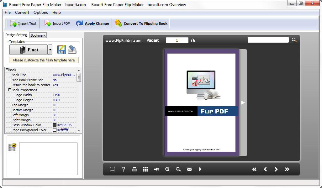 Boxoft Free Page Flip Maker(翻页书制作软件) V3.0
